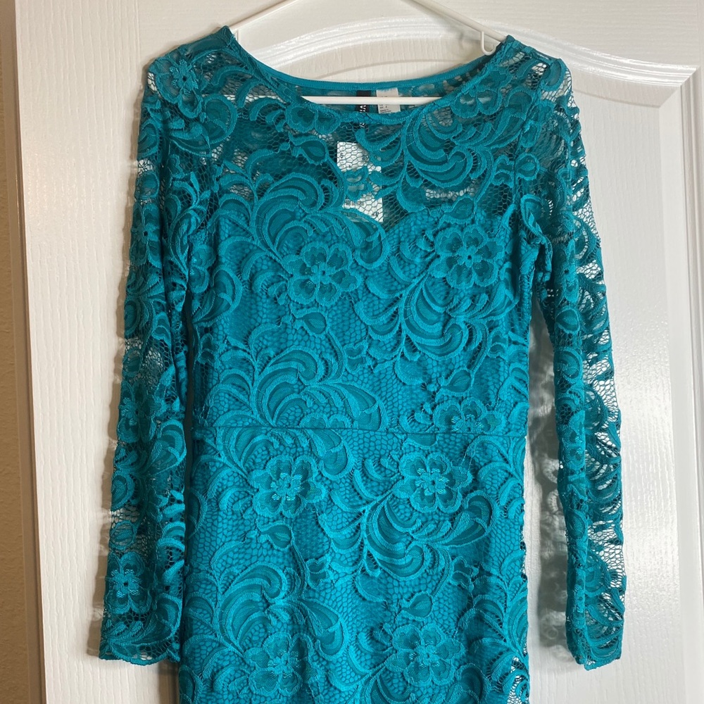 Aqua Blue Mini Dress